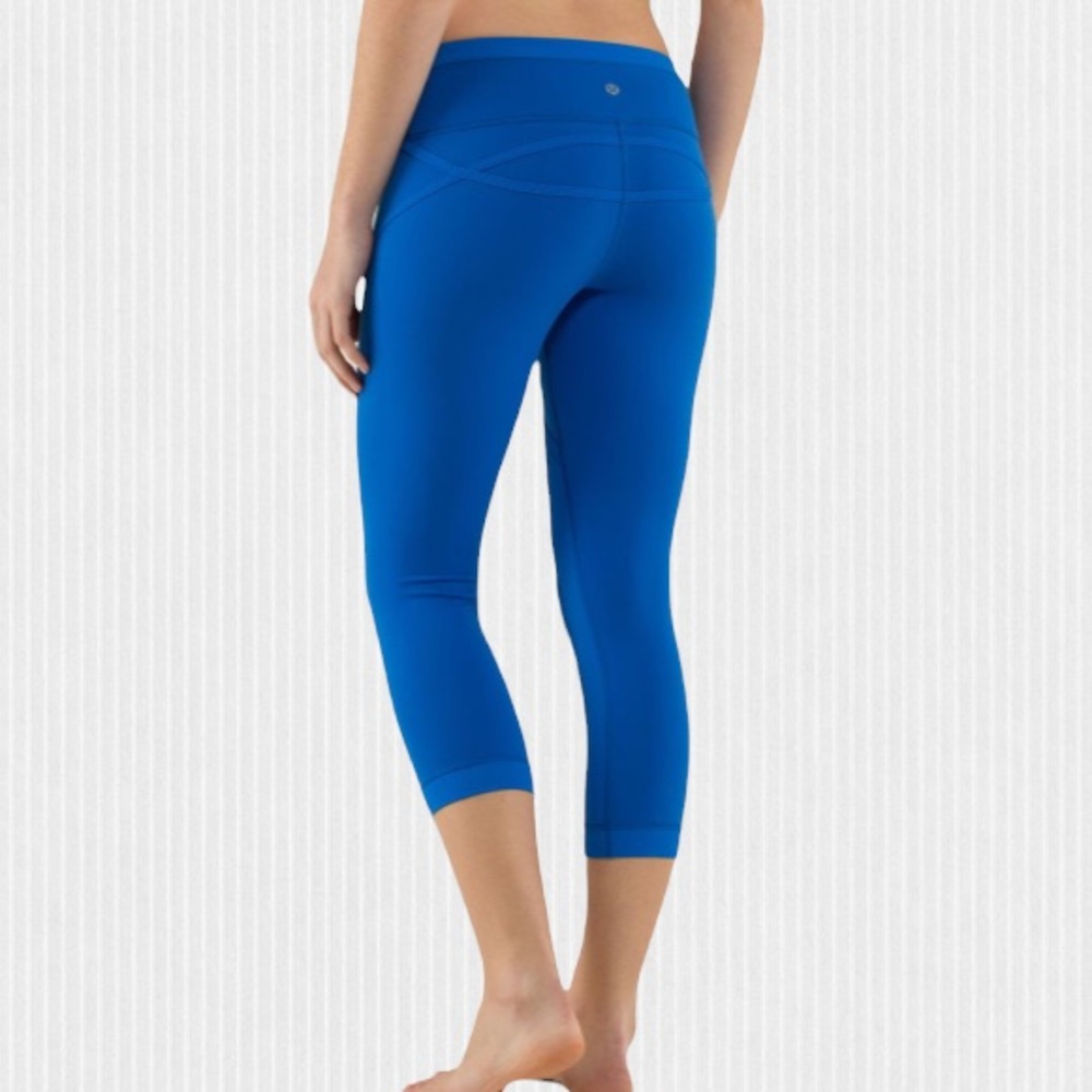 lululemon athletica Bright Blue Cropped Leggings